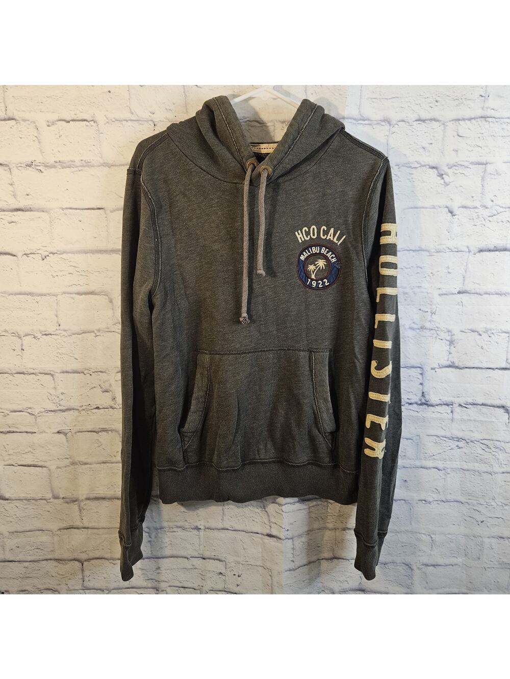 Hollister Hoodie L Large - Vintage Dark Green/Gray